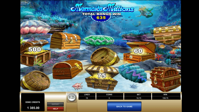 Бонусная игра Mermaids Millions 10