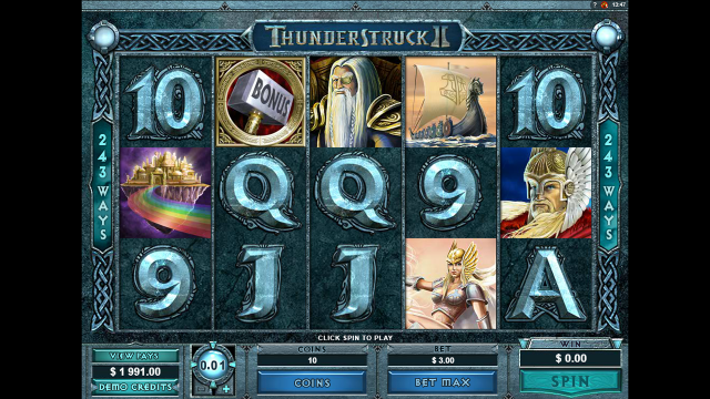 Игровой интерфейс Thunderstruck II 2