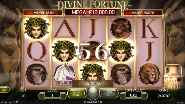 Игровой интерфейс Divine Fortune 8